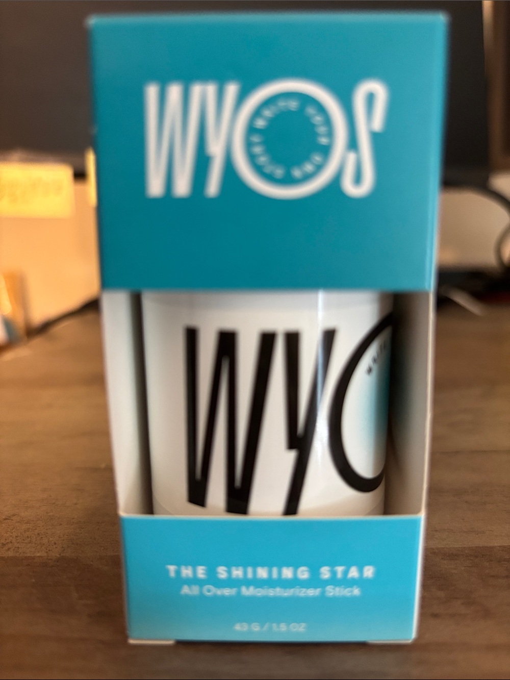 COS The Shining Star All Over Moisturizer Stick - Teal & White Packaging